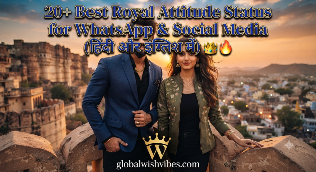 20 Best Royal Attitude Status in Hindi & English for WhatsApp and Social Media - Featured Image